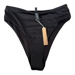 NWT! SKIMS SWIM Mid Rise Swim Bottom ONYX XS
